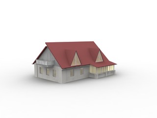 house isolated on white