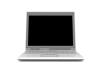 professional Laptop on white background with empty space