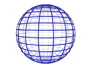 Fototapeta na wymiar Wireframe sphere