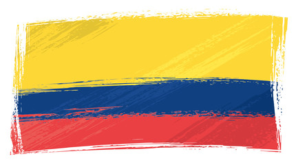 Grunge Ecuador flag