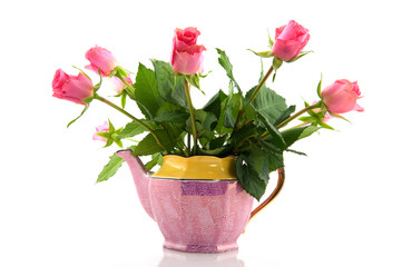 Pink bouquet roses