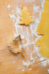 Weihnachstplätzchen backen: Teig, Ausstecher und Mehl