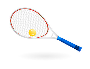 tennis racket with ball