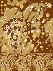 Retro Seamless grape background.