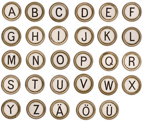 Schreibmaschinen Alphabet