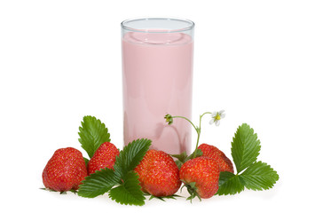 cocktail with strawberries