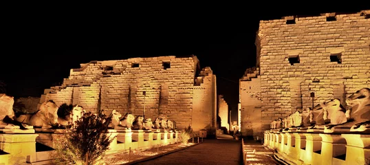 Foto op Plexiglas temple de karnak la nuit © asaflow