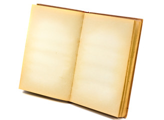 Old open book
