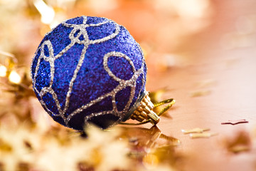 christmas blue ball