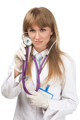 female doctor with the Stethoscope