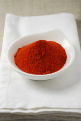 A bowl of red kashmiri chilli powder