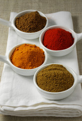 Indian ground spice selection
