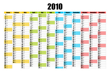 kalender 2010 farbig