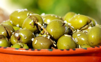 Portuguese salted olives.