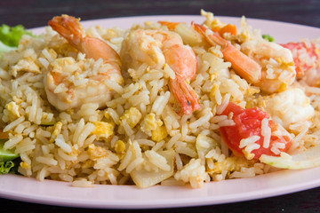 Fried rice with seafood