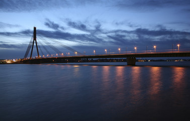 bridge in riga, latvia