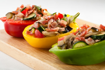 Stuffed pepper with meat and vegetables