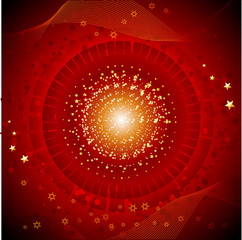 abstract red star background