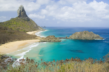 View of fernando de noronha beaches from fort point