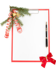 Clipboard with Christmas decoration