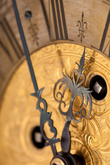 Fototapeta na wymiar Detail of gold historic clock