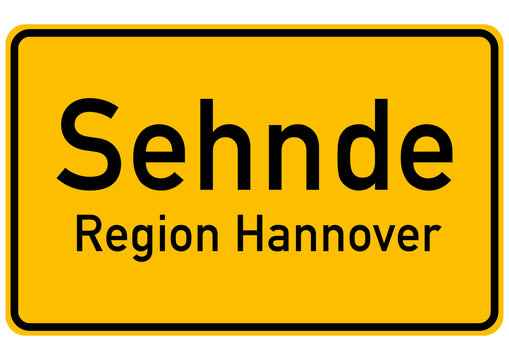 Deutsches Ortsschild Stadt Sehnde Region Hannover