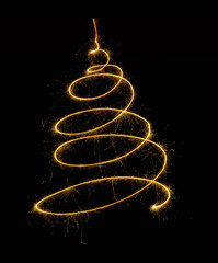 Christmas tree  - made using sparklers