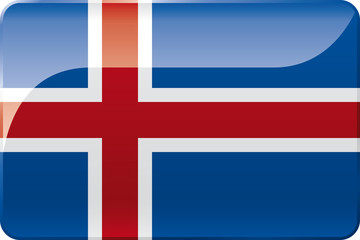 Fototapeta premium Island Flagge | Iceland Flag