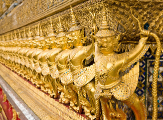 The temple in the Grand palace area  in Bangkok, Thailand