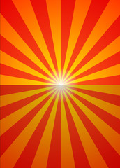 Retro Radial Light with Russian poster palette with reflection