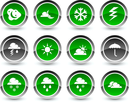 Weather icon set. Vector illustration