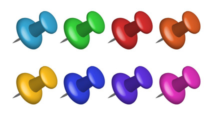 Colored push pins
