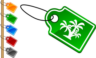 tropical tag set. Vector illustration