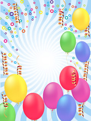 balloons vector card