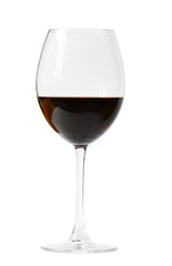Red wine in glass.