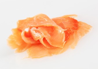 Slices of smoked salmon