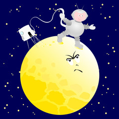 Astronauta sulla Luna © Luisa Venturoli