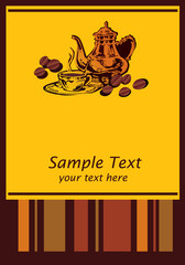 Cafe menu template. Vector art-illustration.