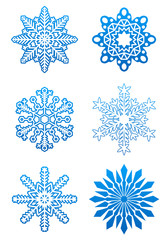 Set of snowflakes
