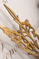 Detail of gold watch-hand