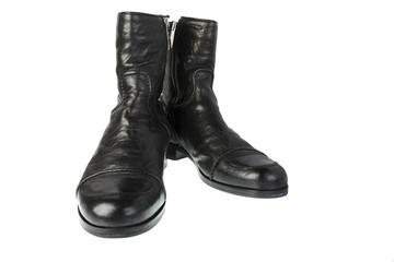 Black shoes isolated on the white background