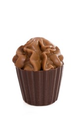 Delicious praline on a white background