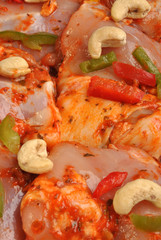 marinated organic chicken chasseur with organic paprika