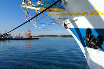 Tall ships in port