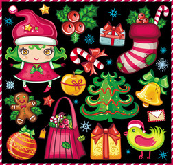 All Christmas symbols in one set!