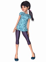 Fototapeta premium Cute Toon Girl