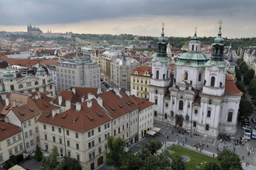 Fototapeta na wymiar Vue sur les toits de Prague