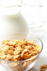 Breakfast with corn-flakes