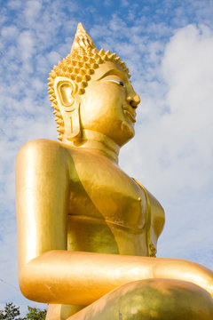 Buddha image in a temple at Thailand