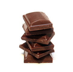 Stack Of Dark Chocolate Pieces